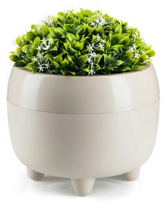 PLASTOVÝ KVĚTINÁČ BOTANICE 23X18 CM BÉŽOVÁ