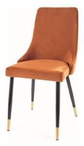 Jídelní židle PAONU 2 skořicová/černá/zlatá