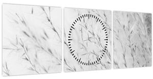Obraz - Pampas grass N⁰2 (s hodinami) (90x30 cm)