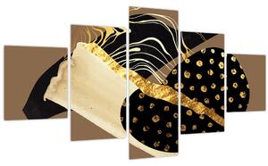 Obraz - Abstrakce golden brown N⁰1 (125x70 cm)
