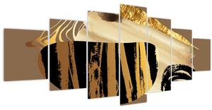 Obraz - Abstrakce golden brown N⁰2 (210x100 cm)