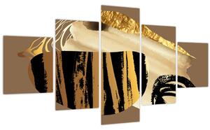 Obraz - Abstrakce golden brown N⁰2 (125x70 cm)