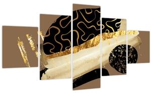 Obraz - Abstrakce golden brown N⁰3 (125x70 cm)
