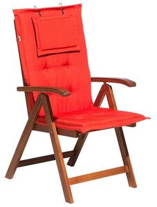 Zahradní židle Tratoria (tmavě červená) (s poduškou). 1035716