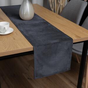 Biante Sametový běhoun na stůl Velvet Premium SVP-004 Antracitově šedý 35x120 cm