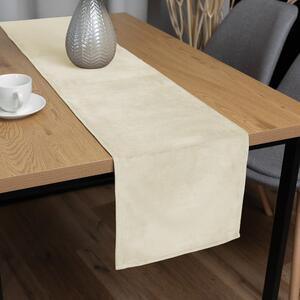 Biante Sametový běhoun na stůl Velvet Premium SVP-003 Smetanový 35x120 cm