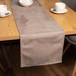 Biante Běhoun na stůl/imitace broušené kůže Alcantara ALC-006 Béžový 20x120 cm