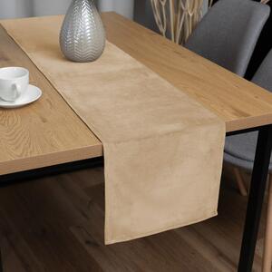 Biante Sametový běhoun na stůl Velvet Premium SVP-006 Pískově béžový 35x120 cm