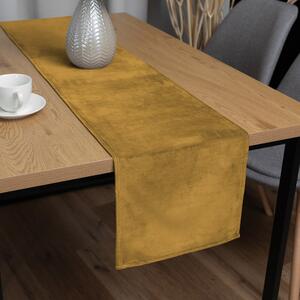 Biante Sametový běhoun na stůl Velvet Premium SVP-009 Hořčicový 35x120 cm