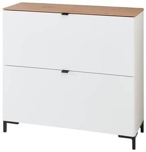 VYKLÁPĚCÍ BOTNÍK, bílá, dub artisan, 100/84/37 cm Voleo - Výklopné botníky