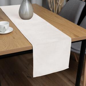 Biante Sametový běhoun na stůl Velvet Premium SVP-024 Krémově bílý 35x120 cm