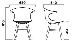 Infiniti designové židle Loop Wood