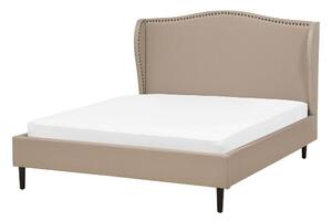 Manželská postel 140 cm COLLETTE (s roštem) (béžová). 1007206