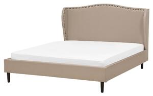 Manželská postel 160 cm COLLETTE (s roštem) (béžová). 1007207