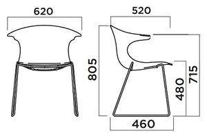 Infiniti designové židle Loop Sledge