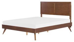 Manželská postel 160 cm ISTA (s roštem) (tmavé dřevo). 1007295