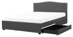 Manželská postel 160 cm MONTHY (s roštem a úl. prostorem) (šedá). 1007385