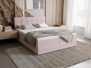 Čalouněná postel 160x200 ELSIE 2 s úložným prostorem - pudrová