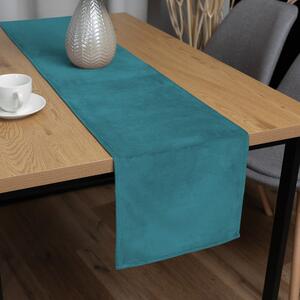 Biante Sametový běhoun na stůl Velvet Premium SVP-035 Tyrkysově modrý 35x120 cm