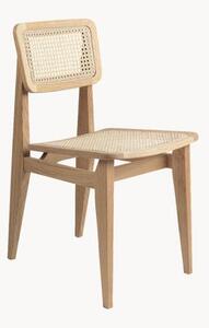 Dřevěná židle z dubového dřeva s vídeňskou pleteninou C-Chair