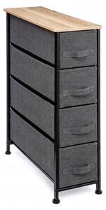 Koupelnový regál 5five Simply Smart šedý se 4 zásuvkami 48x20x75 cm
