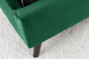 Designová postel Violetta 160 x 200 cm tmavě zelený samet