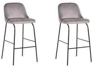 Set 2 ks. barových židlí NEKKE (šedá). 1022682