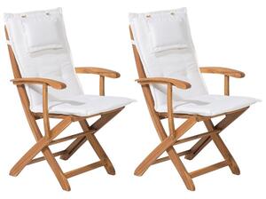 Set 2 ks. zahradních židlí MATARI (krémová). 1022483