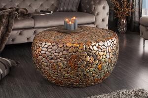 Designový konferenční stolek - Stone Mosaic, měď