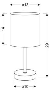 CLX Stolní lampa ELLADIO, vzorovaná, bílá 41-26767