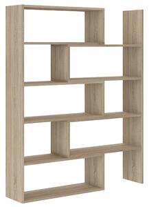 Regál KAROL 01 | nastavitelná šířka 72,5-125 cm x 138 cm | dub sonoma | lamino o síle 22 mm