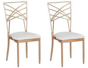 Set 2 ks. jídelních židlí GIRION (růžové zlato). 1022824