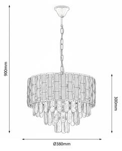 Brilagi - Lustr na řetězu CRISTAL 5xE14/40W/230V pr. 38 cm