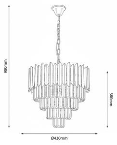 Brilagi - Lustr na řetězu CRISTAL 5xE14/40W/230V pr. 45 cm