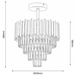 Brilagi - Přisazený lustr CRISTAL 5xE14/40W/230V pr. 43 cm