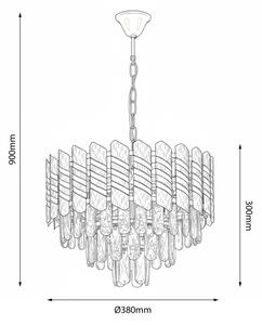 Brilagi - Lustr na řetězu CRISTAL 5xE14/40W/230V pr. 38 cm