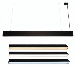 LED Lustr na lanku LED/55W/230V 3000/4000/6500K 120 cm černá