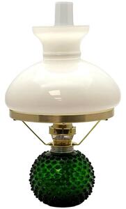Floriánova huť Petrolejová lampa EMA 38 cm tmavě zelená FL0054