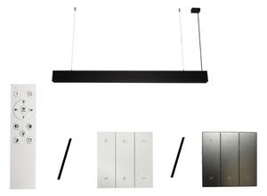 LED Lustr na lanku LED/55W/230V 3000/4000/6500K 120 cm černá