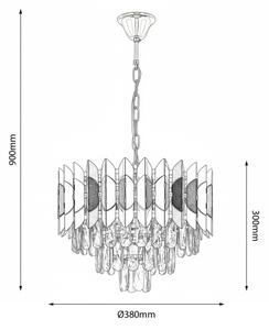 Brilagi - Lustr na řetězu CRISTAL 5xE14/40W/230V pr. 38 cm