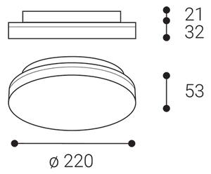 Led2 Stropní LED svítidlo ROUND III ø 22 cm, IP54