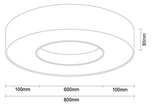 LED Stropní svítidlo LED/80W/230V 3000/4000/6500K pr. 80 cm bílá