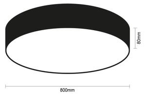 LED Stropní svítidlo LED/135W/230V 3000/4000/6500K pr. 80 cm černá