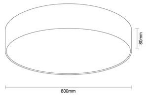 LED Stropní svítidlo LED/135W/230V 3000/4000/6500K pr. 80 cm bílá