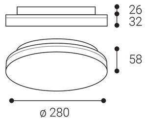Led2 Stropní LED svítidlo ROUND III ⌀28 cm HF se senzorem, IP54