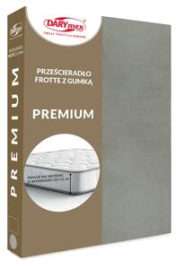 FROTÉ PROSTĚRADLO PREMIUM 90X200 CM ŠEDÉ
