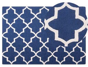 Modrý bavlněný koberec 140x200 cm SILVAN