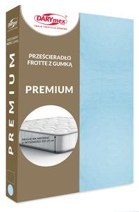 FROTÉ PROSTĚRADLO PREMIUM 90X200 CM MODRÉ