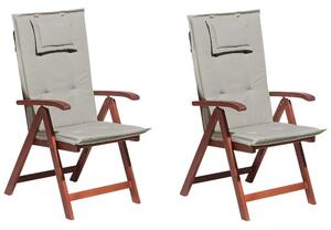 Set 2 ks. zahradních židlí TRATORIA (tmavě červená + béžová + šedá). 1026932