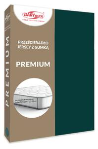 JERSEY PROSTĚRADLO PREMIUM 90X200 CM TMAVĚZELENÉ